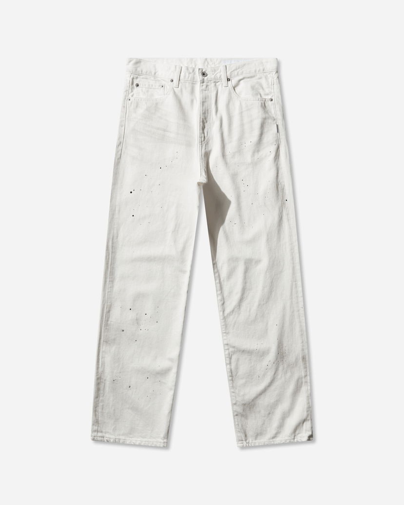 Дънки Neighborhood Washed Paint Splatter Basic Denim Pants Бяло | 252AQNH-PTM07 WHITE