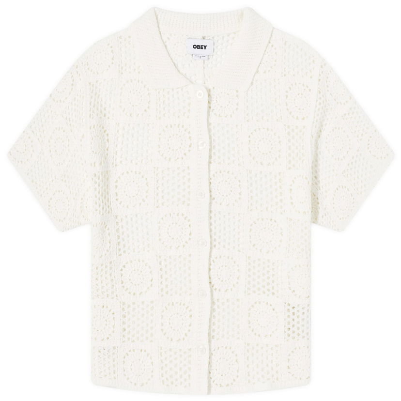 Риза OBEY Agatha Crochet Knit Бяло | 251000119-UBL