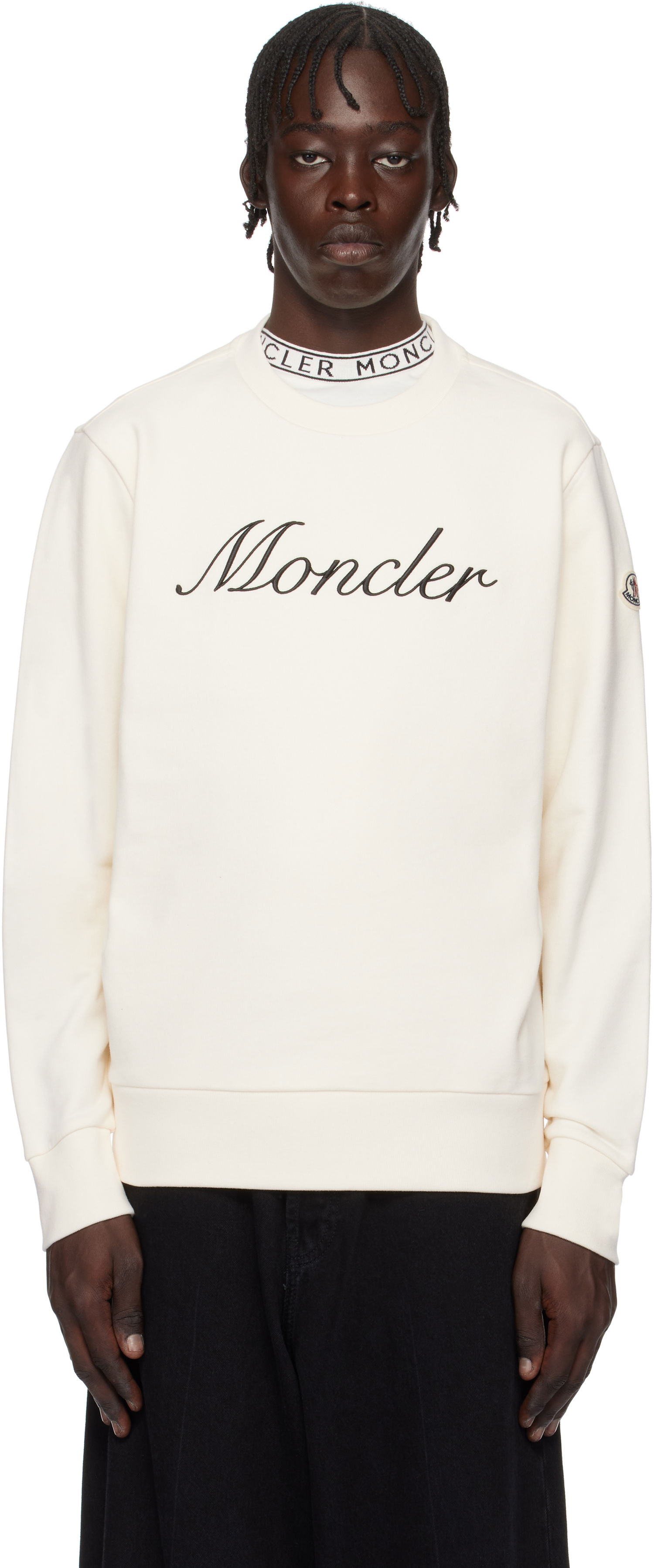 Суитчър Moncler Archivio Logo Sweatshirt Бяло | K10918G0003389AUJ, 0