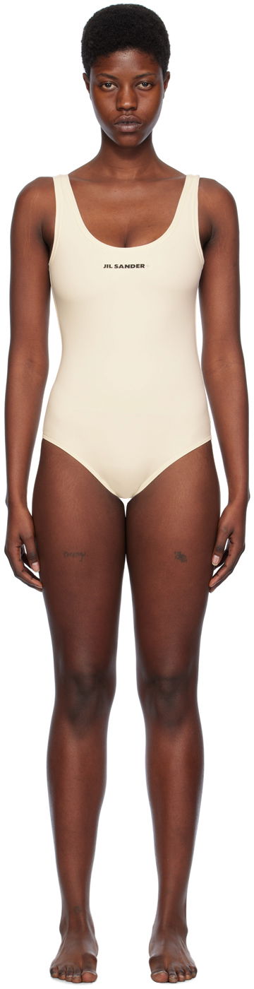 Бански Jil Sander Scoop Neck Swimsuit Бяло | J40SD0104_J20011, 0
