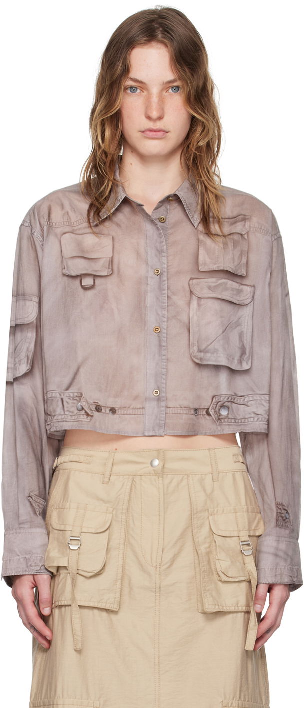 Риза Acne Studios Brown Button-Up Shirt Кафяво | AC0688-