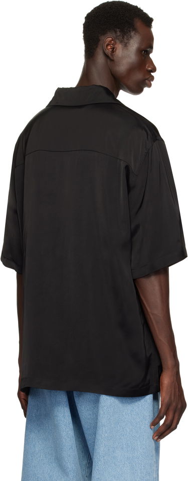 Риза Jil Sander Jil Sander Satin Short Sleeve Shirt Черно | J23DL0107_J65022, 2