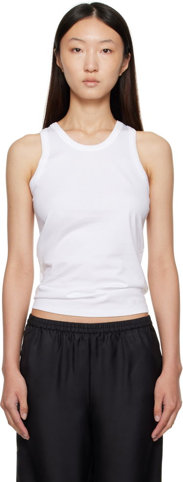 Потник Loulou de Saison Loulou de Saison Poso Cotton Tank Top Бяло | POSO LDS, 0