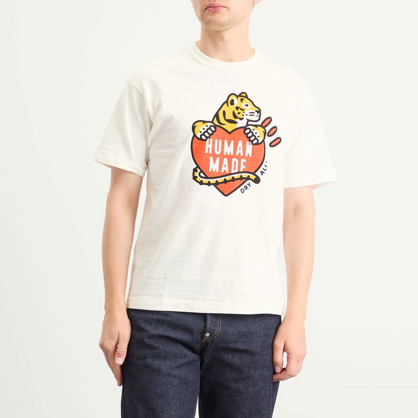 Тениска Human Made Human Made Tiger Heart Graphic T-Shirt, Size Large Бяло | HM30TE007-WHT