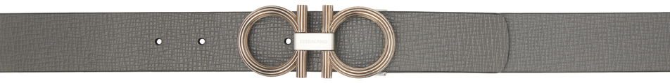 Колани FERRAGAMO Gancini Reversible Belt Сиво | 764849 670264002, 0
