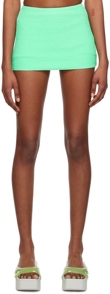 Пола Alexander Wang Textured Jacquard Miniskirt Зелено | 4CC2238038, 0