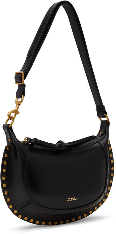 Чанта през рамо ISABEL MARANT Isabel Marant Oskan Moon Studded Leather Hobo Shoulder Bag Черно | PP0003FA-A1C01M, 1