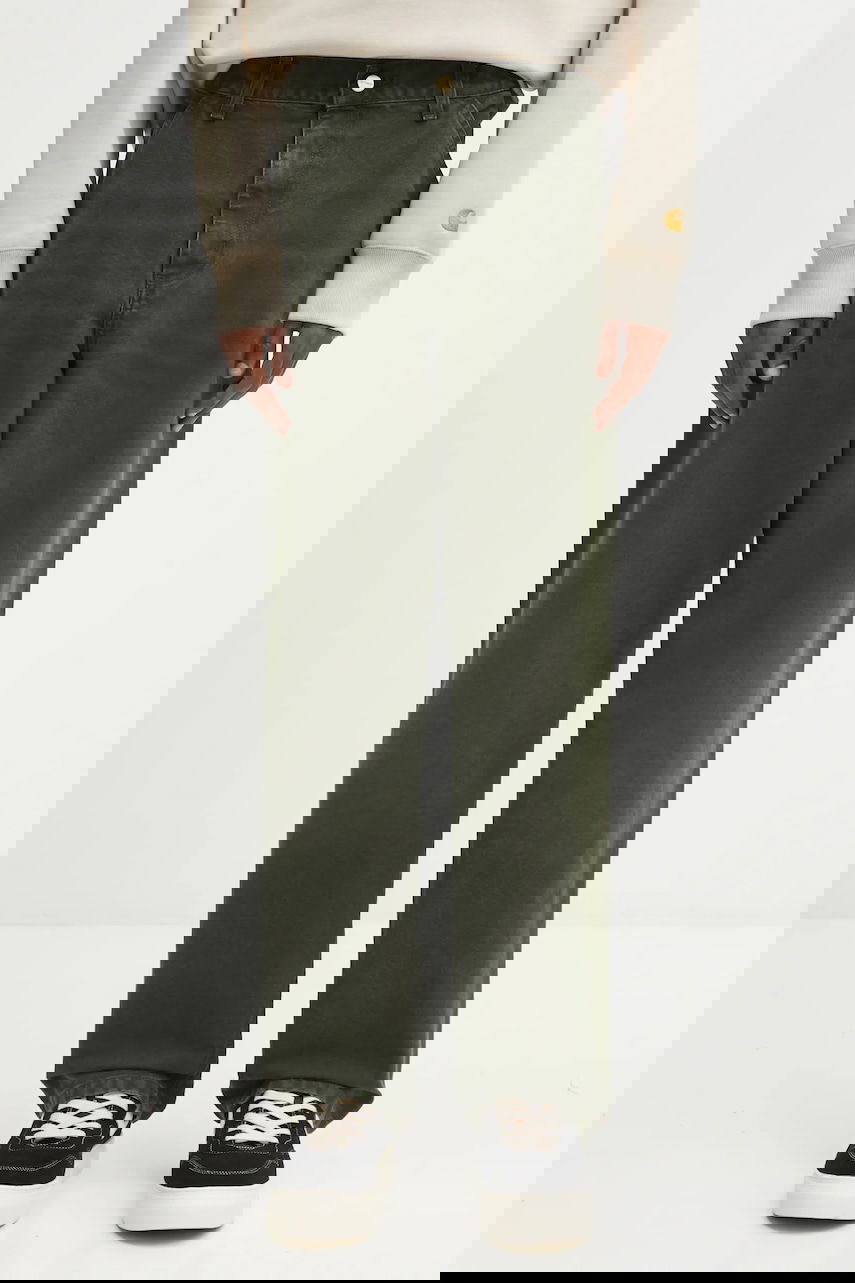 Панталони Carhartt WIP Single Knee Wide-Leg Workwear Pants Зелено | I034798.494O, 0