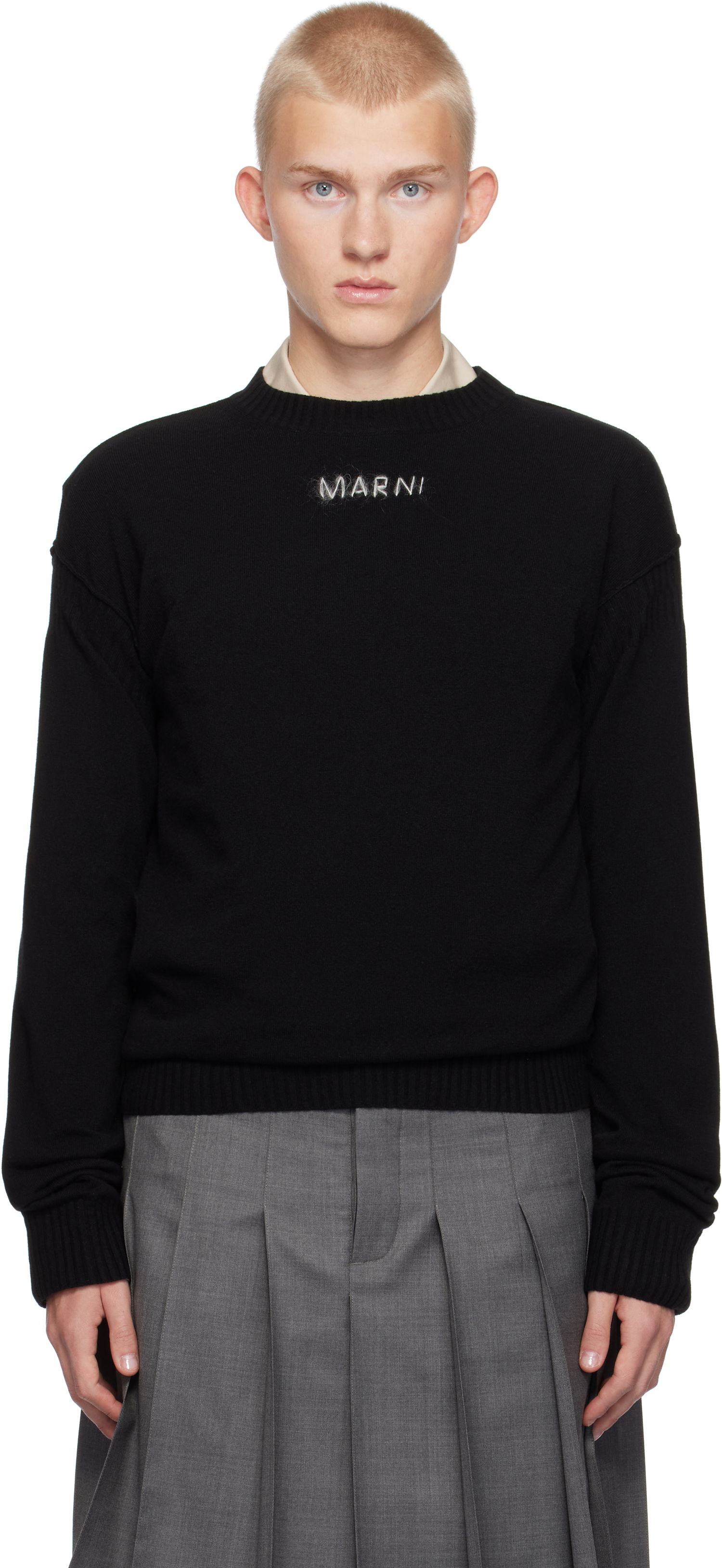 Пуловер Marni Wool & Cashmere Logo Sweater Черно | GCMG0417A0 UFZ380, 0