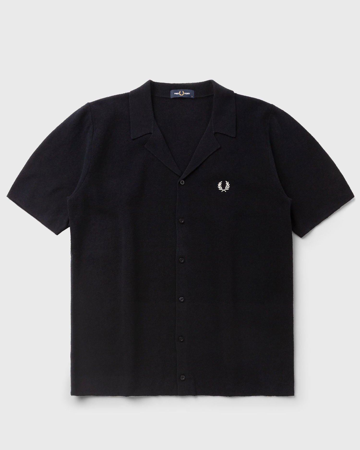 Риза Fred Perry Revere Collar Knitted Shirt Черно | K9754-608, 1