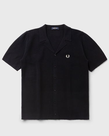 Риза Fred Perry Revere Collar Knitted Shirt Черно | K9754-608, 1