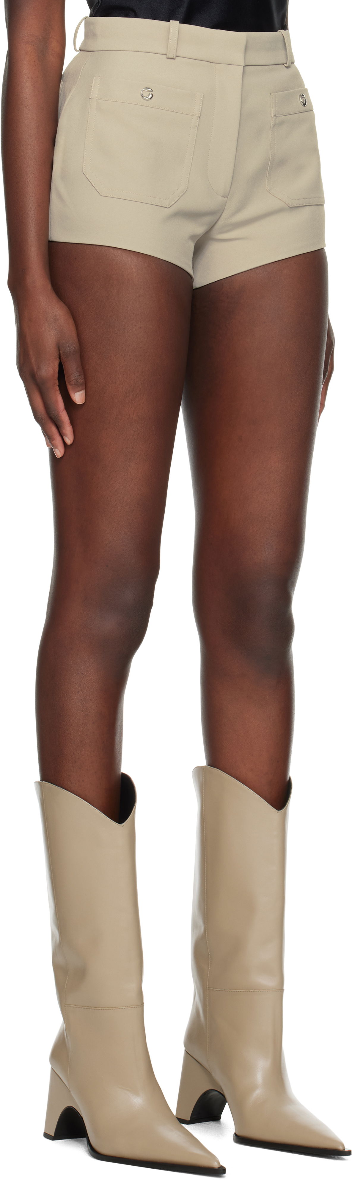 Къси панталони Coperni Coperni Four Pocket Tailored Mini Shorts Бежово | COPP114F3004, 1