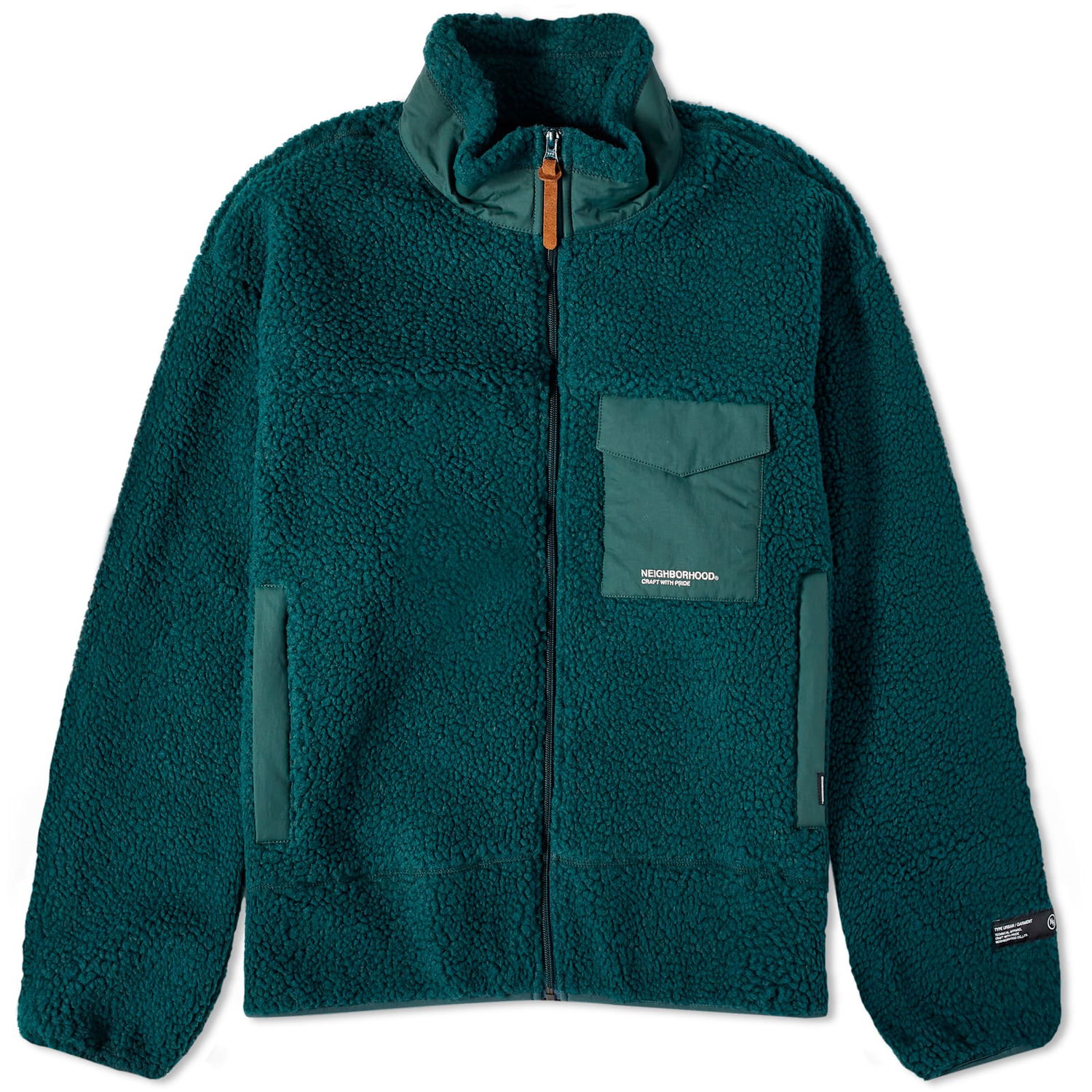 Яке Neighborhood Boa Fleece Jacket Зелено | 232SZNH-JKM05-GR, 0