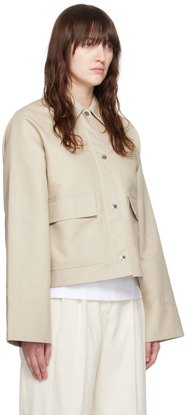 Яке TOTEME TOTEME Cropped Flap Pocket Jacket Бежово | 243-WRO0129-FB0198, 1