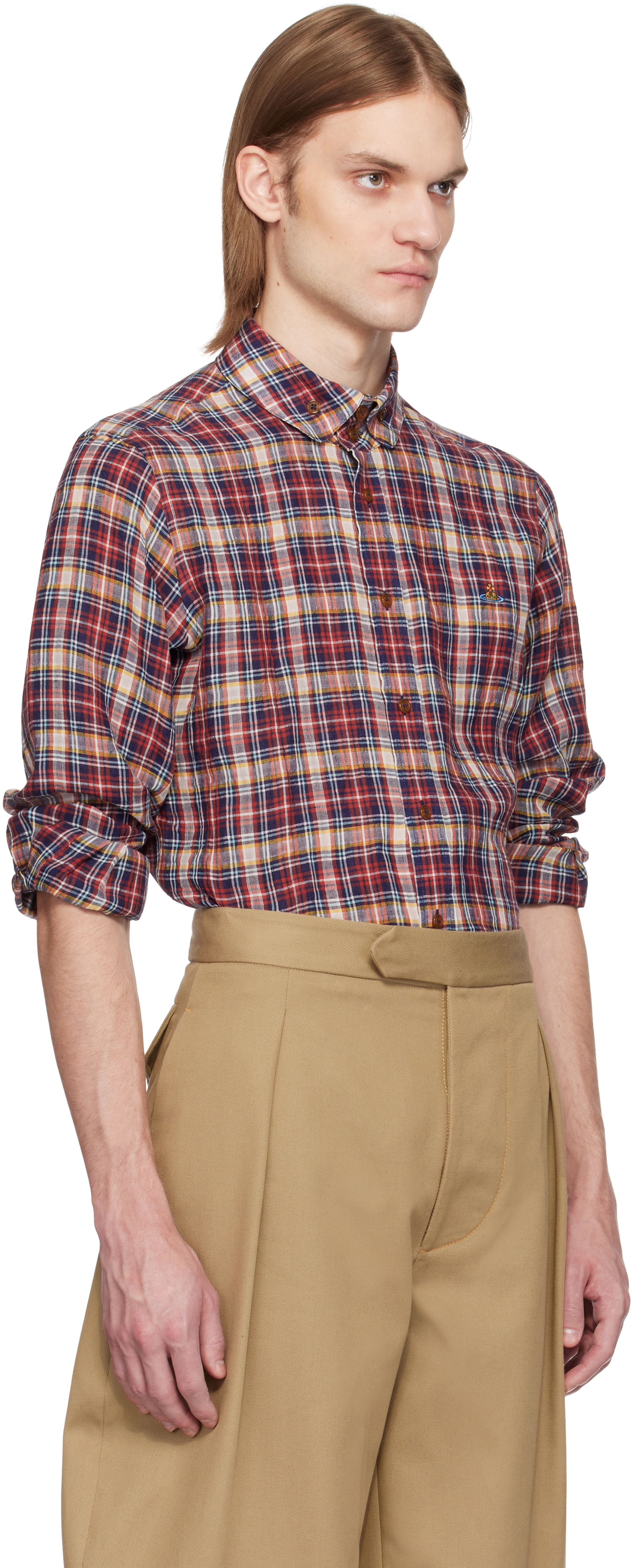 Риза Vivienne Westwood Vivienne Westwood Krall Two Button Plaid Shirt Многоцветен | 24010005-W013R-, 1