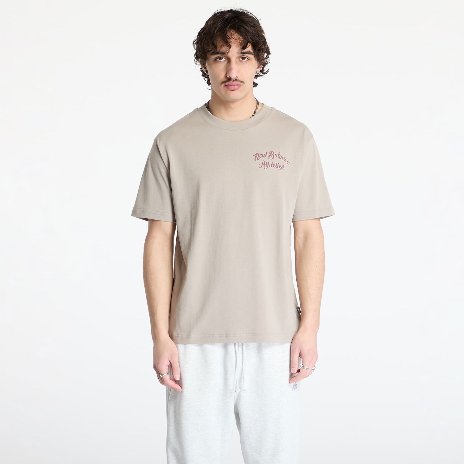 Тениска New Balance New Balance Athletics Relaxed League T-Shirt Бежово | MT43556ADS, 0