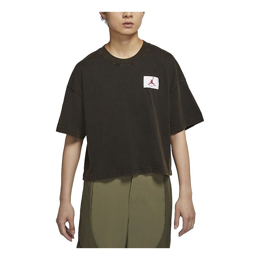 Съкратен топ Jordan Air Jordan Essentials Boxy Logo Short Sleeve Черно | CZ4140-010, 0