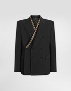Dolce & Gabbana Double-breasted Sicilia Bistrecht Wool Canvas Jacket