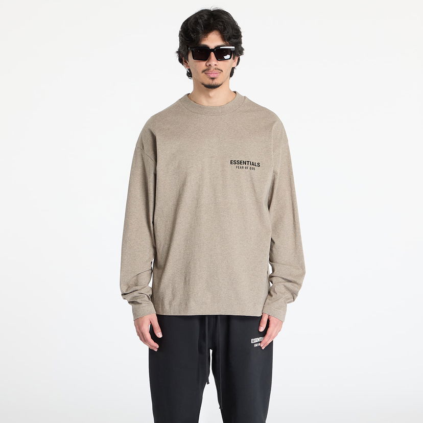 Тениска Fear of God Essentials Classic Fit Long Sleeve Tee Бежово | 125AS254201F-985