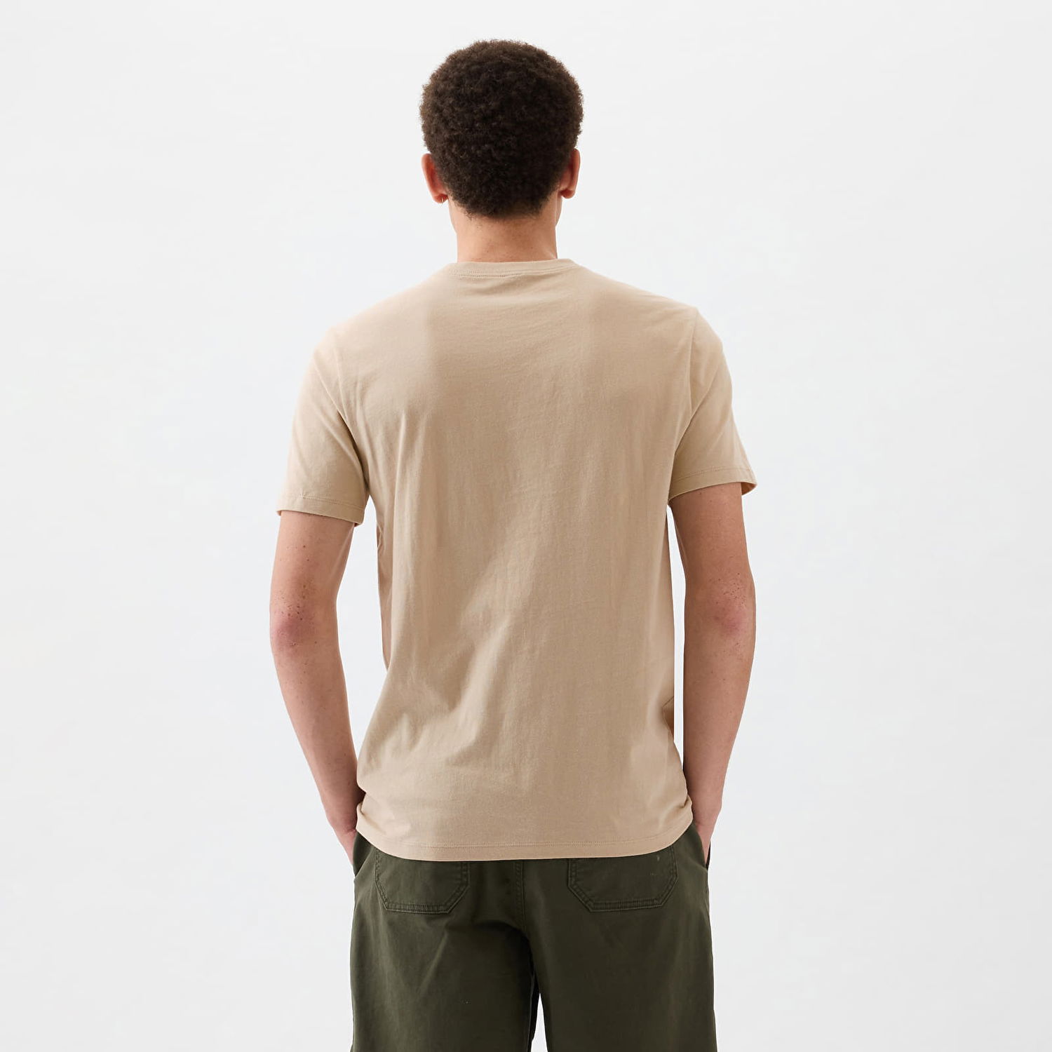 Тениска GAP Graphic Logo Tee Bedrock 291 Бежово | 866779-00, 1