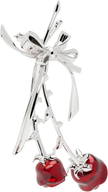 Обеци SHUSHU/TONG SHUSHU/TONG YVMIN Edition Double Rose Bow Earring Червено | 22326RED00DL, 4