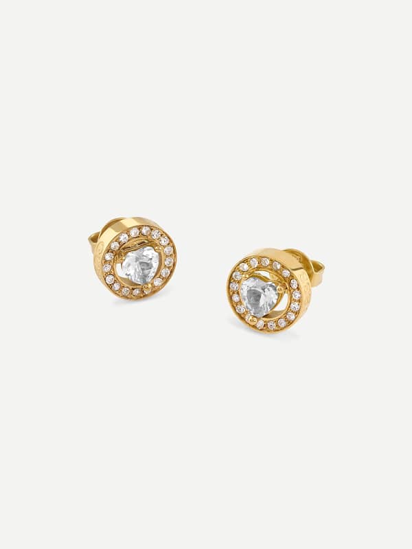 Обеци GUESS Gold-Tone Crystal Stud Earrings Металик | JUBE04669JW, 0