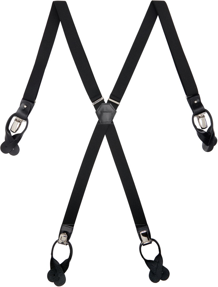 Колани Ann Demeulemeester Black Rakel Button-End Suspenders Черно | 2402-U-ACC15-LT150-099