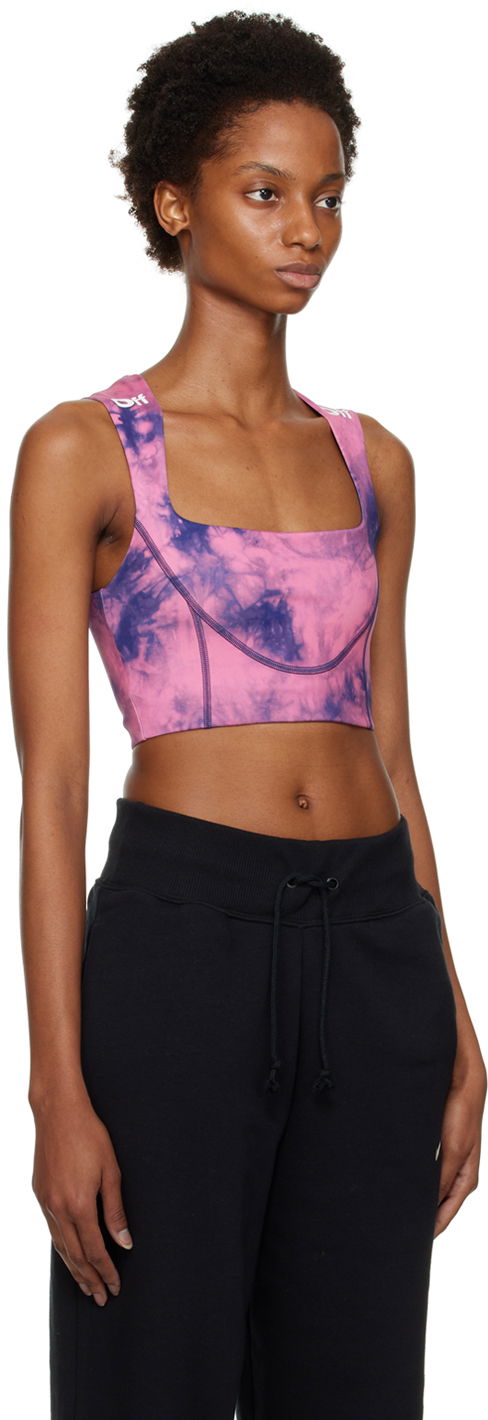 Сутиен Off-White Off-White Tie-Dye Sports Bra Розово | OWVO054F22JER0023045, 1