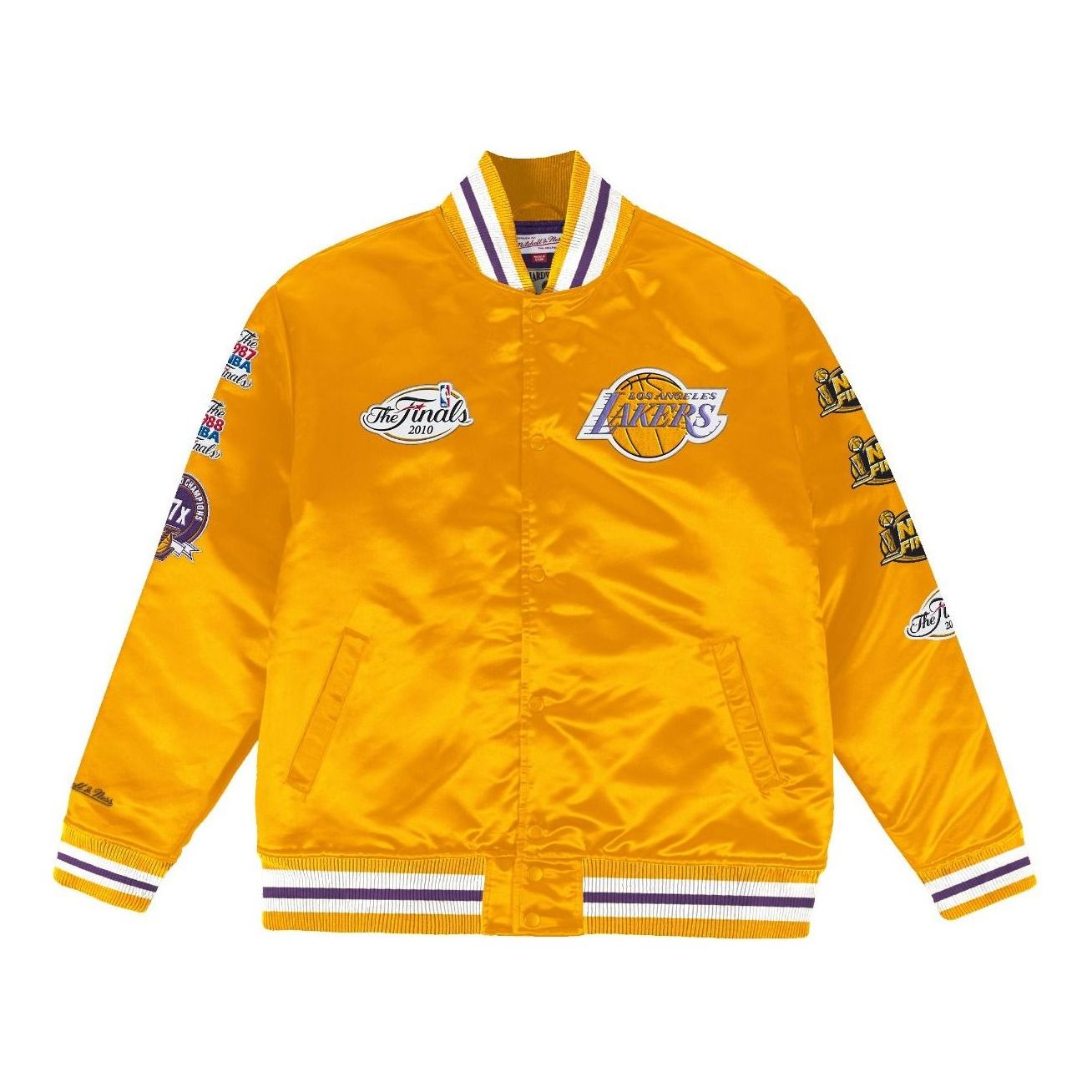 Яке бомбър Mitchell & Ness NBA Champ City Satin Jacket Los Angeles Lakers Жълто | OJBF3232-LALYYPPPGOLD, 0