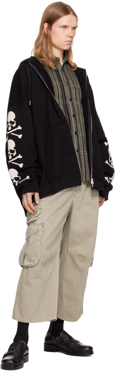 Суитчър Mastermind WORLD Mastermind World Oversized Skull Crossbones Zip Hoodie Черно | MW25S14-SW026-015, 3