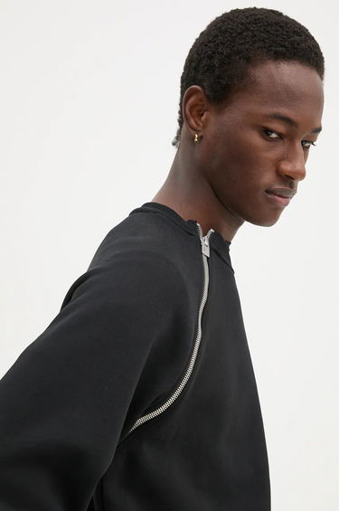 Суитчър HELIOT EMIL Asymmetric Zip Detail Sweatshirt Черно | HE.M.08.054.BLK01, 6