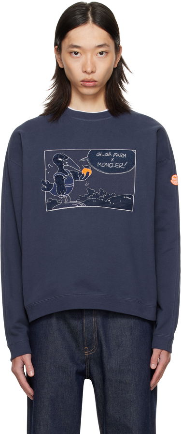 Суитчър Moncler Moncler Genius x Gilga Farm Cotton Sweatshirt Тъмно синьо | K24028G0000289AUJ, 0