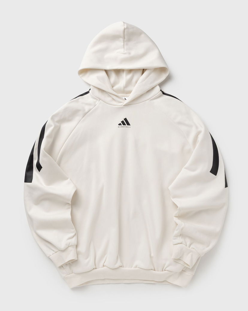 Суитчър adidas Originals Basketball 3-Stripes Hoodie Бяло | JZ7930