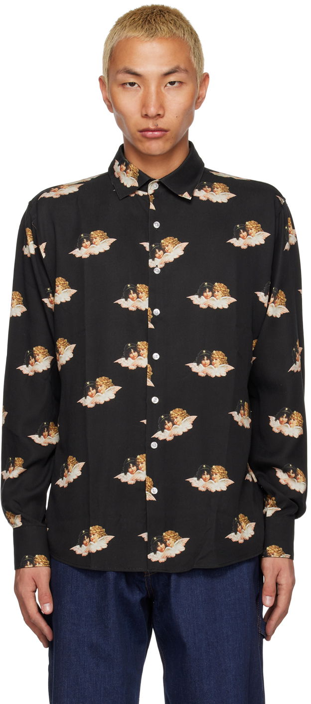 Риза Fiorucci All Over Print Long Sleeve Shirt Черно | M16VMNA1SBK