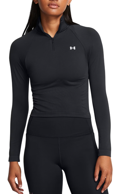Суитчър Under Armour Seamless Quarter-Zip Cropped Long Sleeve Черно | 1384405-001, 0