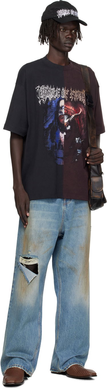 Тениска VETEMENTS Vetements Cradle of Filth Cut-Up Oversized T-Shirt Черно | UCF76TR900BR, 3