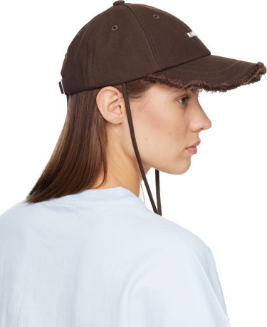 Шапка с козирка Jacquemus Distressed Brim Drawstring 'The Artichaut' Cap Кафяво | 23EACU00452AW00255, 2