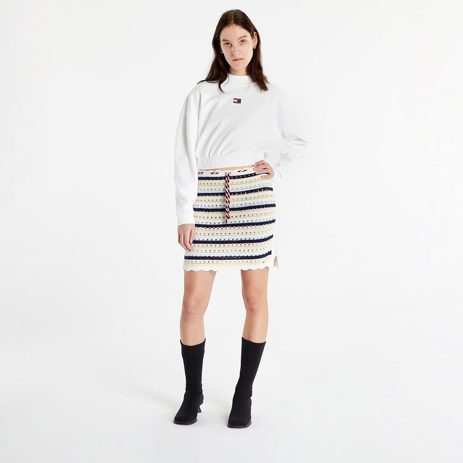 Пола Tommy Hilfiger Summer Crochet Skirt Бяло | DW0DW15393 ZHO, 1