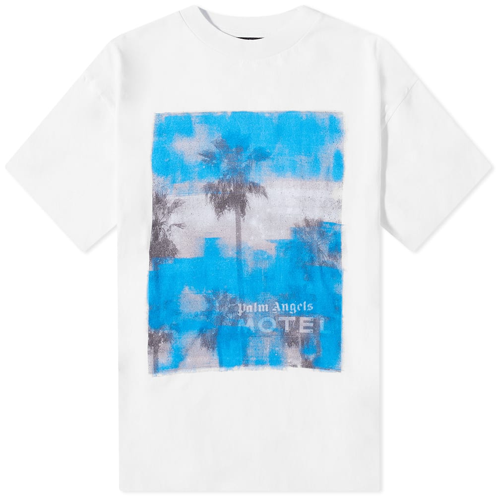Тениска Palm Angels Layers Tee Бяло | PMAA001F22JER0080110, 0