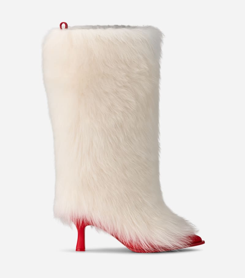 Кецове и обувки UGG Ambush Fur Heel Boots Бяло | 1176810-WHRD