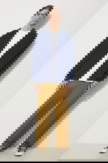 Пуловер MAISON KITSUNÉ Neil Barrett Bold Fox Head Patch Comfort Ribbed Cardigan Тъмно синьо | MM00506KT1098, 1