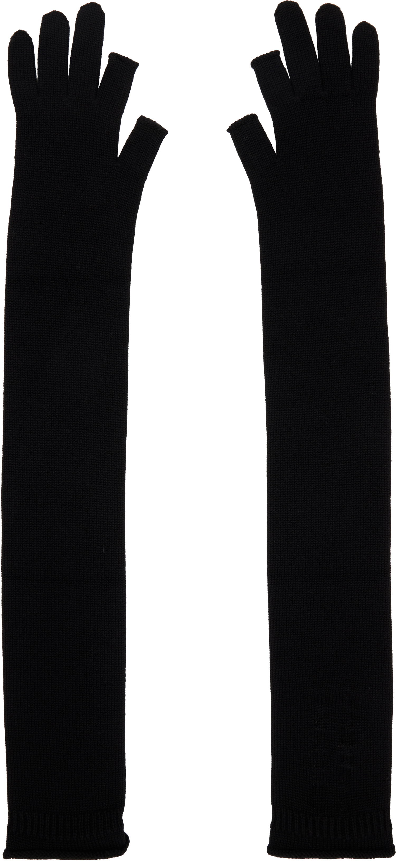 Ръкавици Rick Owens Rick Owens Concordians Rasato Knit Opera Gloves Черно | RP02E4491 M, 1