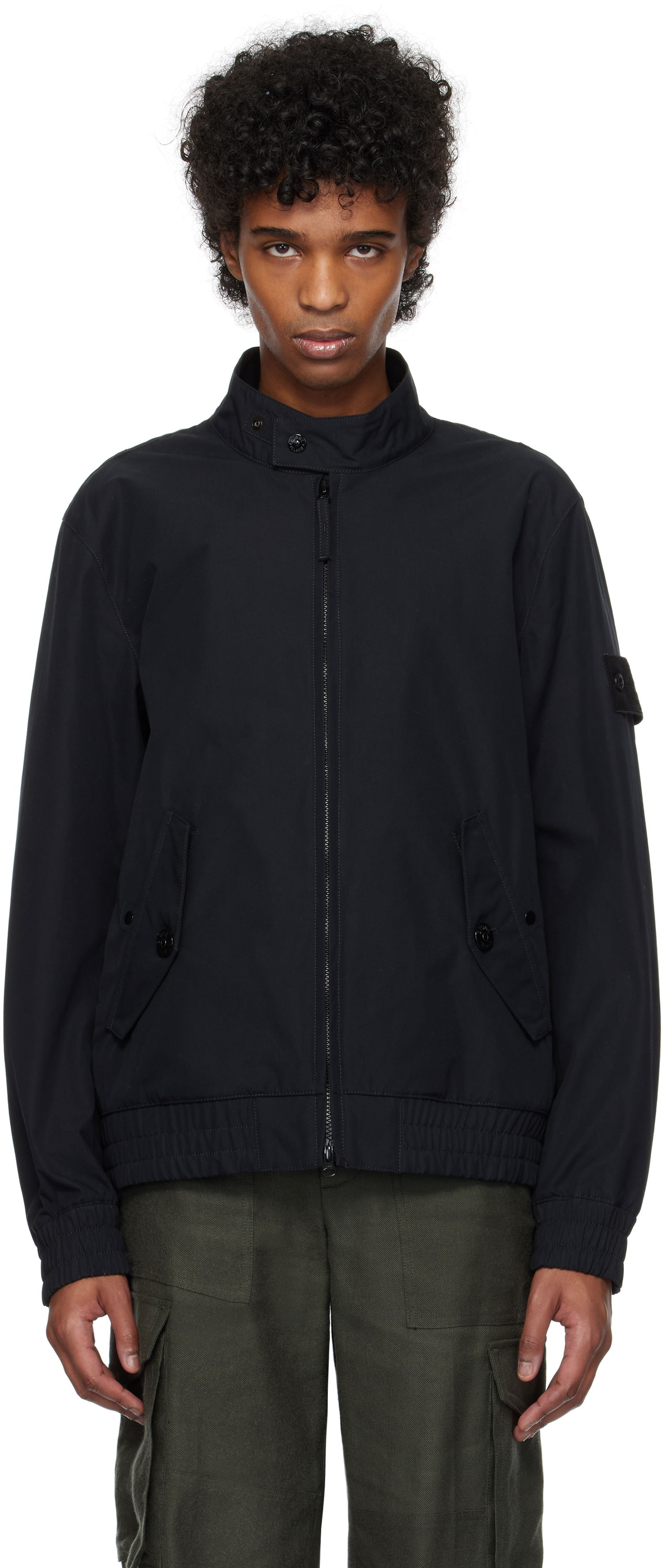 Яке бомбър Stone Island Stone Island Weatherproof Canvas Bomber Jacket Черно | K1S15 4100026 S00F1, 0