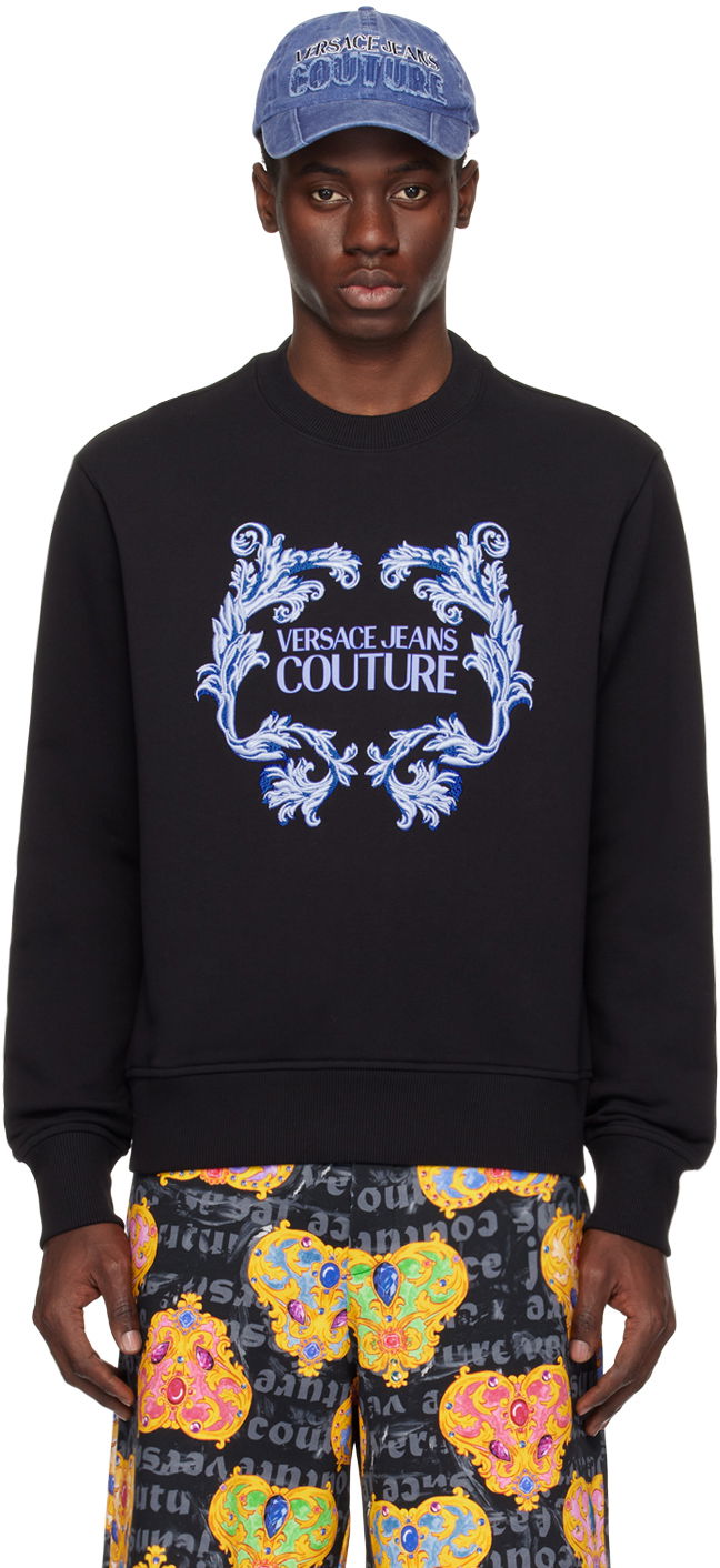 Суитчър Versace Couture Black Baroque Sweatshirt Черно | E76GAIG02_ECF01G