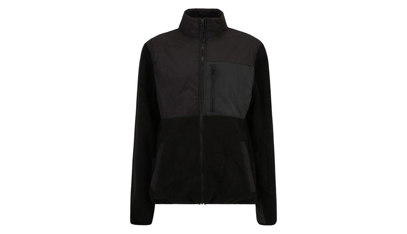 Яке Irie Daily Auf Deck High-Neck Full-Zip Fleece Jacket with Contrast Panel and Chest Pocket Черно | 912B112-721