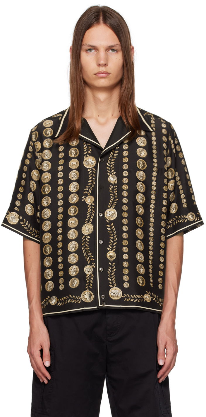 Риза Dolce & Gabbana Brown Coin Shirt Кафяво | G5LC9THI1LQ, 0