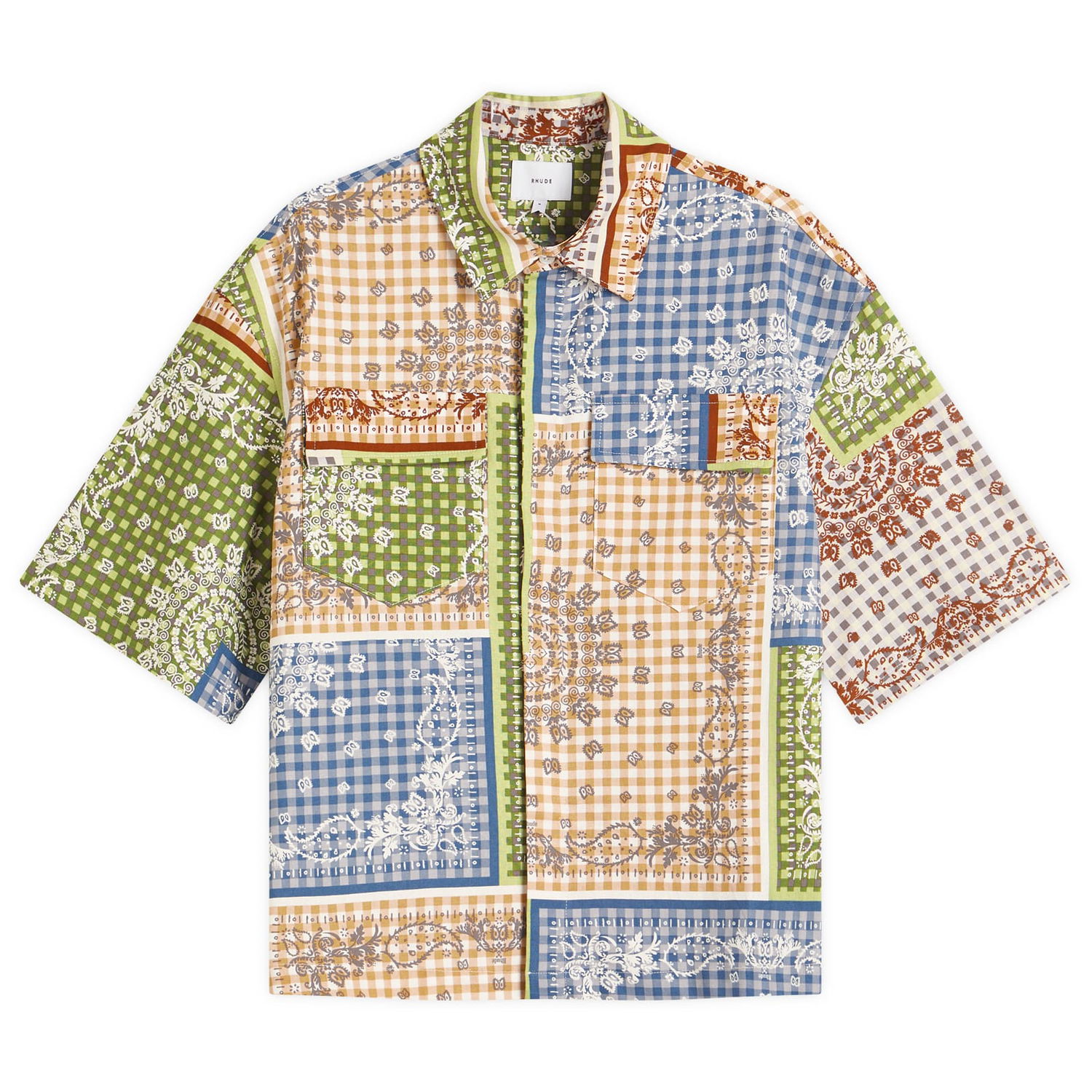 Риза Rhude Rhude Bandana Short Sleeve Shirt, Size Large Многоцветен | RHSS25SR052170108, 1