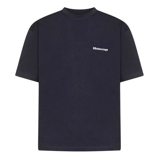 Тениска Balenciaga Corporate Medium Fit T-Shirt Тъмно синьо | 612966TJV873967