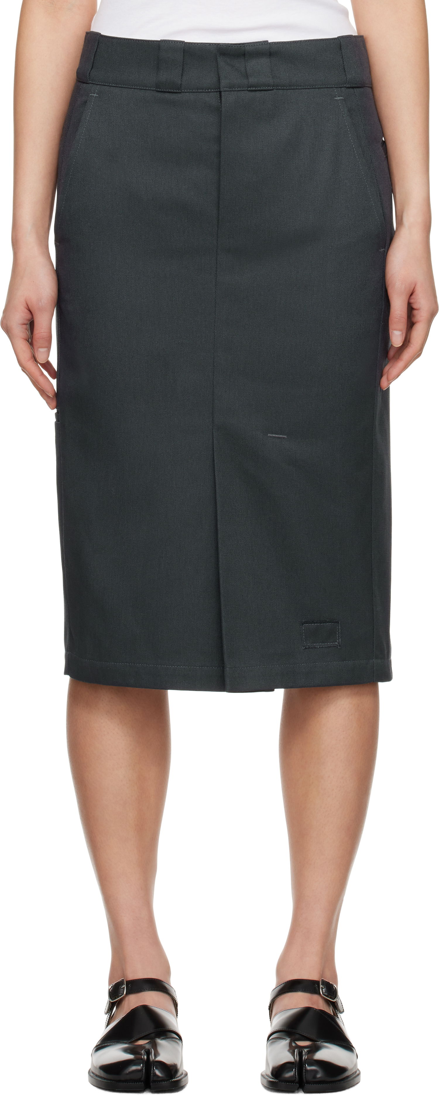Пола Maison Margiela Maison Margiela Skater Chino Midi Skirt Сиво | S51ME0028 S54042, 0