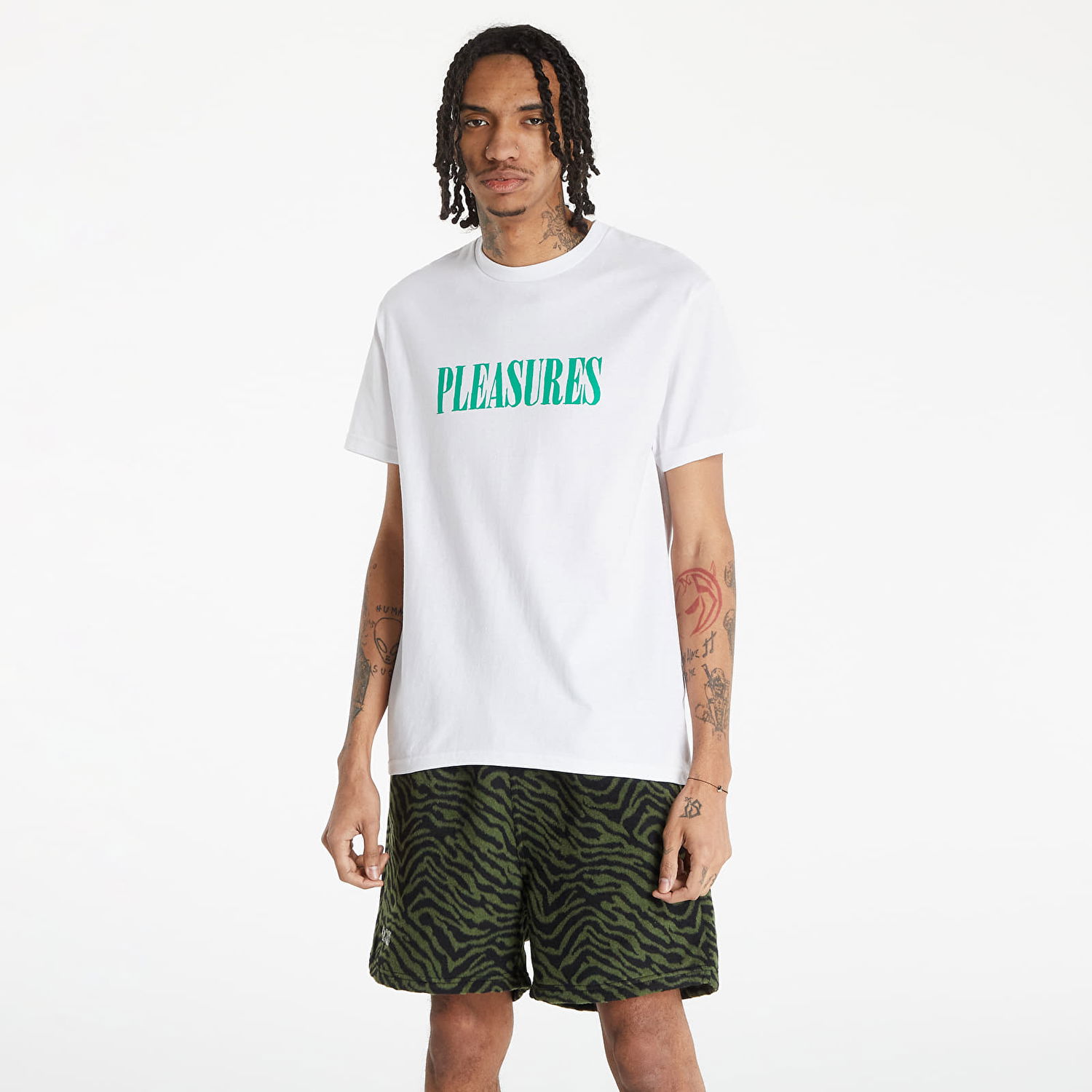 Тениска Pleasures Tickle Logo T-Shirt Бяло | P22SP054 White, 1